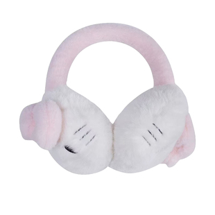 Hellokitty可爱毛绒粉耳罩冬季女户外防冻防寒保暖猫咪头戴式耳包