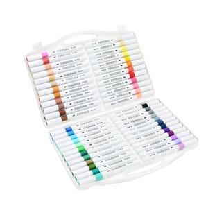 掌握48色软头大容量丙烯马克笔不易透色可叠色儿童颜料笔芯幼儿园小学生美术专用24色彩色细头水彩笔可水洗