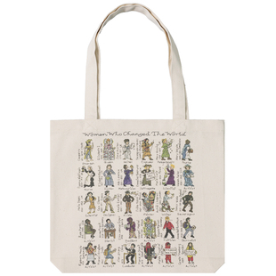 伦敦剑桥《改变世界的女性》女单肩帆布包文艺个性狗狗图案托特包