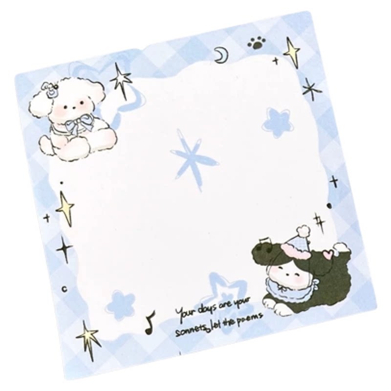 星星小狗可爱可撕粘性便利贴