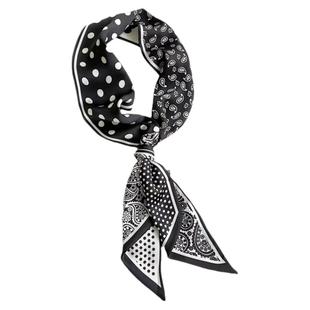 春秋夏季丝巾小长条薄款装饰搭衬衫斜角领巾细窄护颈时尚韩式围巾