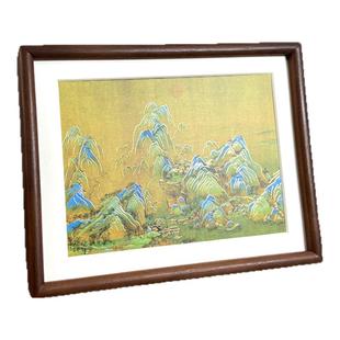 中式办公室铜雕画摆台客厅摆件招财进宝桌面装饰画送礼茶室铜板画