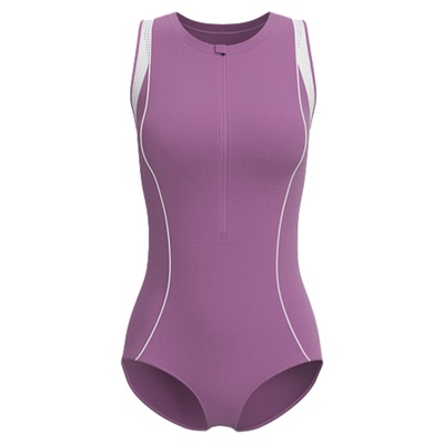 swans超模腰泳衣女士新款游泳衣连体遮肚显瘦专业保守泡温泉泳装