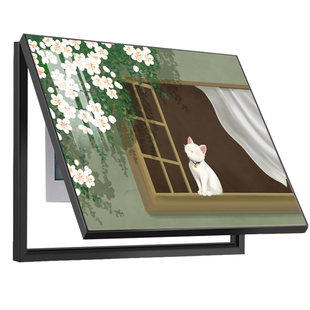 电表箱装饰画免打孔可爱萌宠客厅电表盒电闸箱遮挡配电箱横版挂画