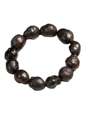 陨石手串天然黑色碳质贵金属