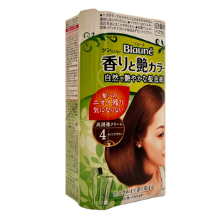 日本原装进口花王染发剂遮白发自然黑茶棕色纯植物不伤发质焗油膏