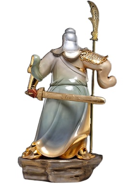 九龙关公大型落地摆件武财神像