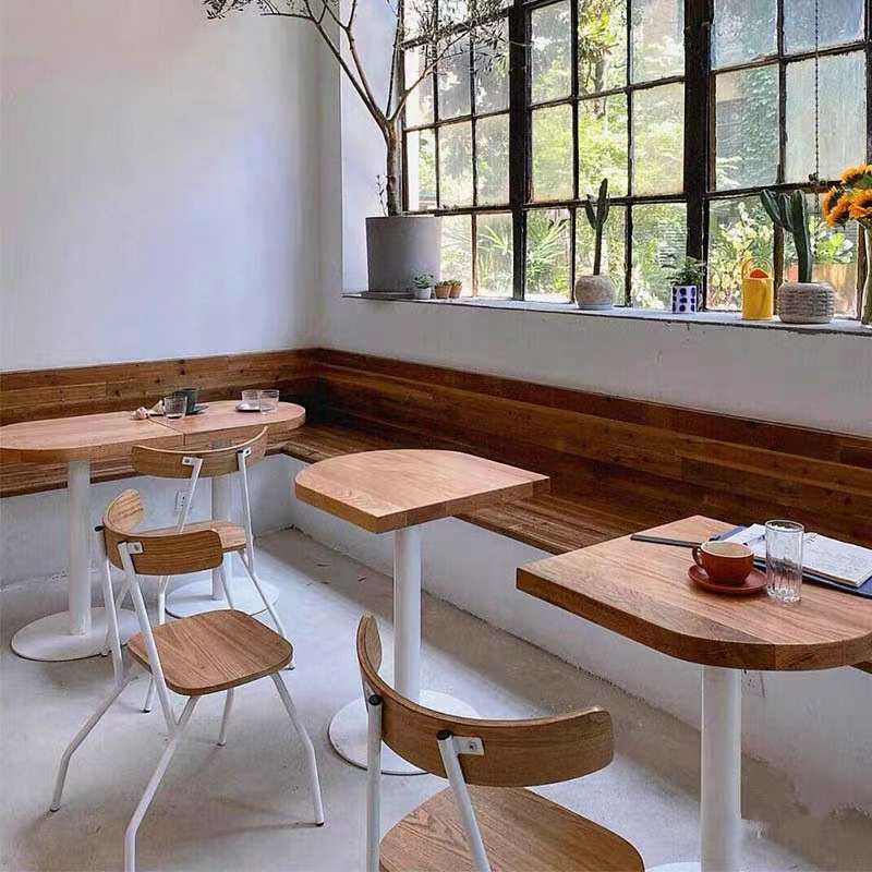 新款直销港式餐厅饭店藤编扶手椅 不锈钢制脚休闲靠椅实木商用圆