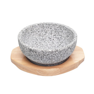 三聪石碗料理石锅拌饭抗裂耐高温餐具韩日式拌饭天然石头碗拌饭锅