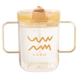 如山儿童牛奶喝水杯PPSU宝宝奶瓶带刻度1一2-3岁以上直饮吸管杯子