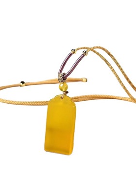 红玛瑙黄玛瑙吊坠平安无事牌