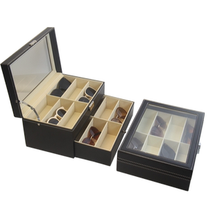 VI-ARICK皮质眼镜收纳盒太阳镜墨镜展示盒眼镜收藏盒眼镜盒防尘