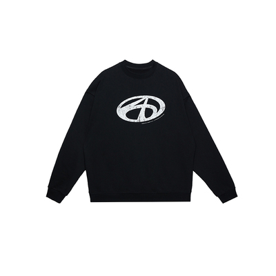 AMLM 四色做旧LOGO印花恒温保暖圆领新款卫衣男款春季休闲百搭