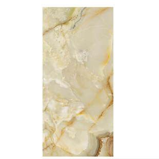 广东佛山奢石玉石瓷砖600x1200黄色轻奢大理石地板砖别墅地砖磁砖