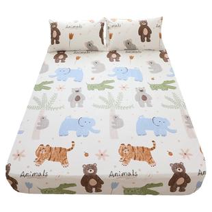 动物园床单单件全棉加厚四季可用1.5米床100纯棉床笠可配三四件套