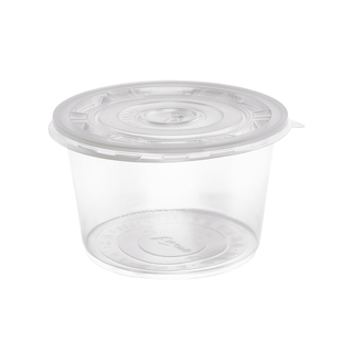 一次性碗食品级商用家用带盖塑料1000ml圆形直筒碗快餐外卖打包盒