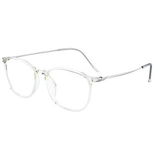 德国蔡司近视眼镜女防蓝光钛架素颜透明色网上配镜框男定制眼镜框