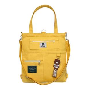 帆布包女斜挎春夏季大容量ins韩风单肩包百搭学生补课补习手提袋