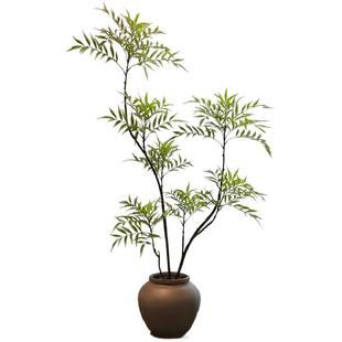 仿真十大功劳高端轻奢风假树室内客厅装饰摆件落地仿生绿植盆栽