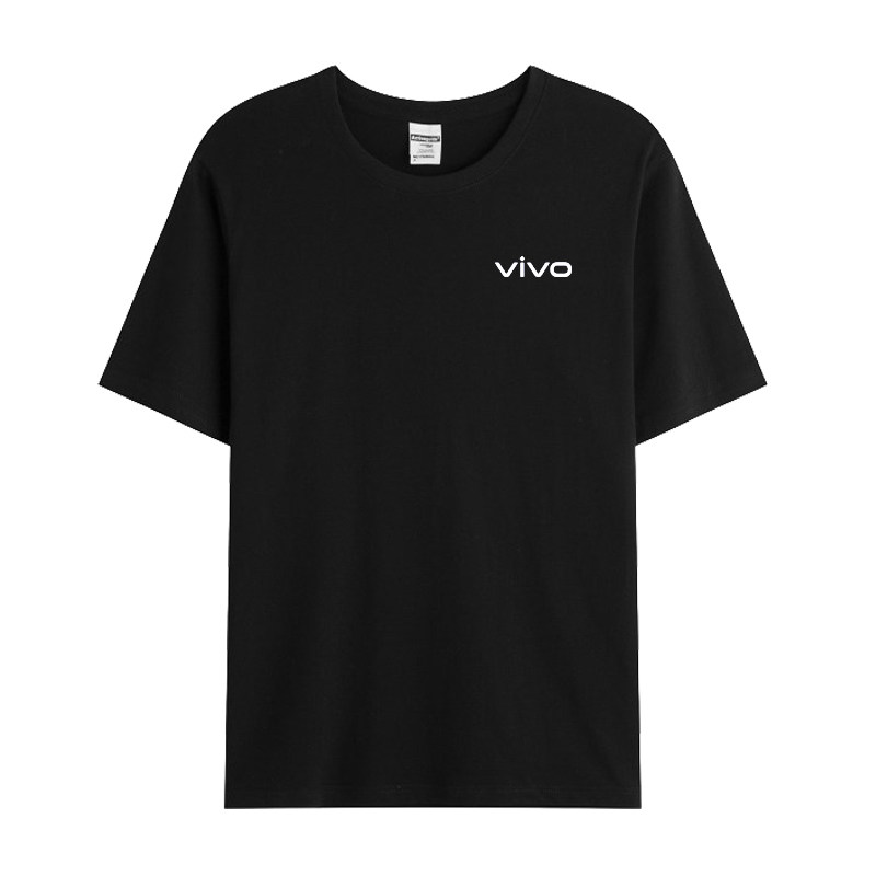 vivo工作服短袖夏季手机专卖店营业厅促销员工装纯棉宽松圆领T恤