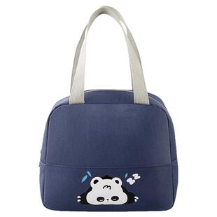 保温袋圆形大容量防水饭盒袋加厚铝箔学生带饭包上班族手提便当包