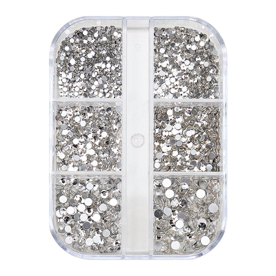 美甲钻混装饰品钻平底小圆钻