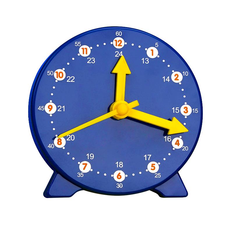钟表模型小学教具时钟面学具数学一二年级三针联动表盘认识时间