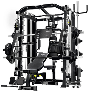 商用史密斯机综合训练器龙门架健身器材家用多功能深蹲卧推架飞鸟