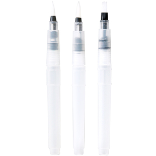 自来水笔固体水彩水粉画笔 美术彩铅丙烯颜料储水软头勾线小毛笔