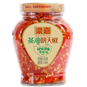 梁嘉瓶装辣椒酱458g*12瓶