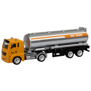 儿童合金石油罐半挂集装箱模型摆件工程运输货柜车男孩小汽车玩具