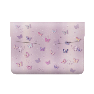 唯鑫V-SION紫色蝴蝶电脑内胆包适用于华为matebook14保护套联想小新pro16苹果macbook15.6新款平板内胆包12寸