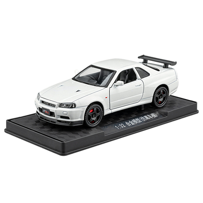 132日产战神GTRR34合金玩具摆件