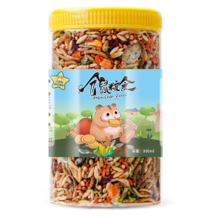 仓鼠粮食豪华冻干营养主粮五谷蔬菜鱼干苍鼠金丝熊饲料面包虫零食