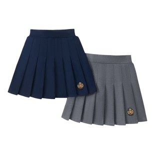 女童百褶半身裙2026春夏薄新款学生院风jk西装高腰校园服女孩短裙