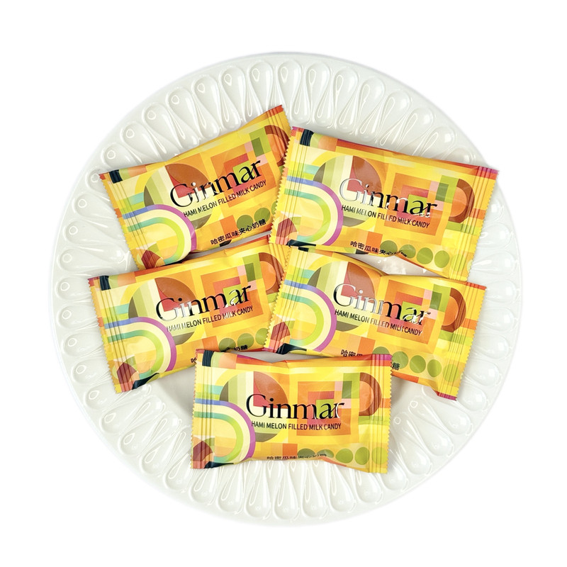 GINMAR金玛哈密瓜味夹心奶糖硬糖优质结婚喜糖果休闲接待零食散装