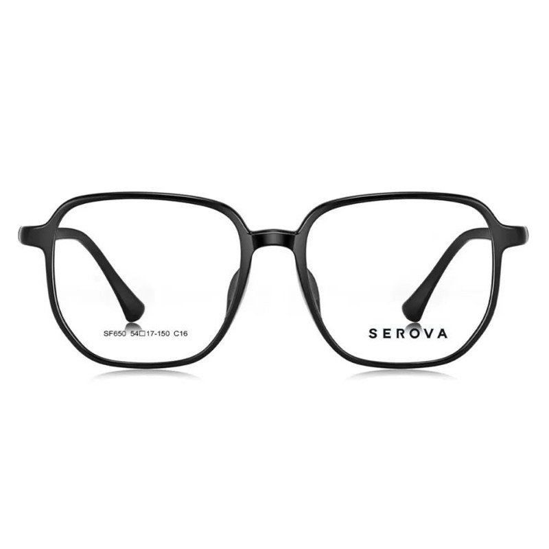 SEROVA女全框豹纹显白近视眼镜架