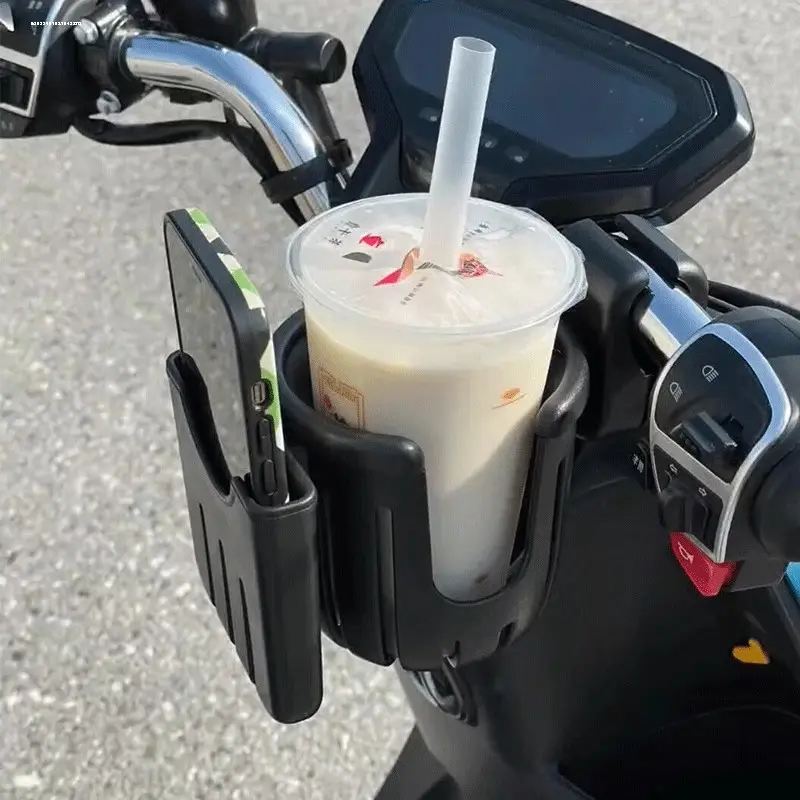 电动车前置水杯奶茶架手机支架装饰摩托自行车车载置物神器大容量