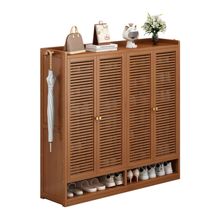 鞋架子家用门口多层入户门玄关简易鞋柜带门防尘楼道小窄出租屋用