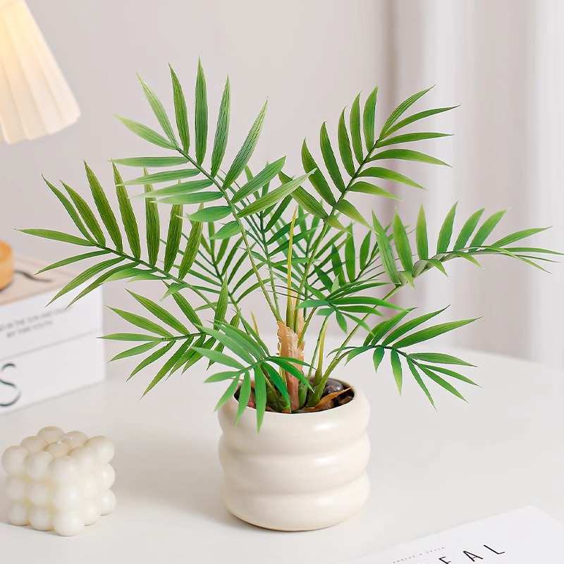 仿真绿植高端轻奢散尾葵盆栽茶几假花植物景观客厅餐桌装饰品摆件