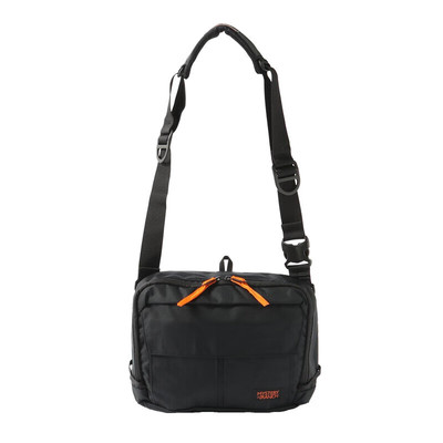 神秘农场District系列斜挎包黑色休闲手提包通勤拎包便携单肩背包