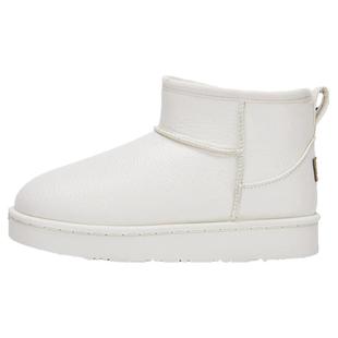 回力官方旗舰店防水雪地靴女款2025新款冬季皮面棉鞋女鞋加绒加厚