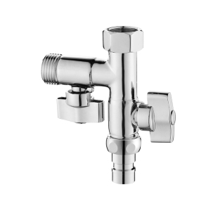 球阀全铜三通角阀一进二出热水器水龙头一分二接头分水阀门带开关