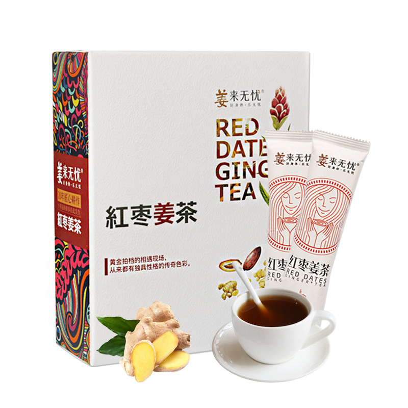 速溶姜茶姜来无忧蜂蜜柠檬红糖红枣姜茶姜汤大姨妈10g/条