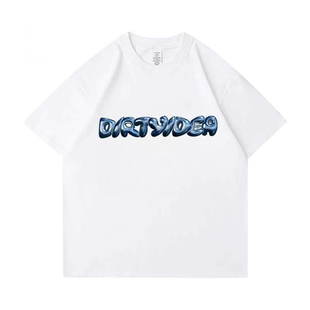 LNGSHOT 路易LOUIS私服同款字母印花纯棉短袖T恤上衣服