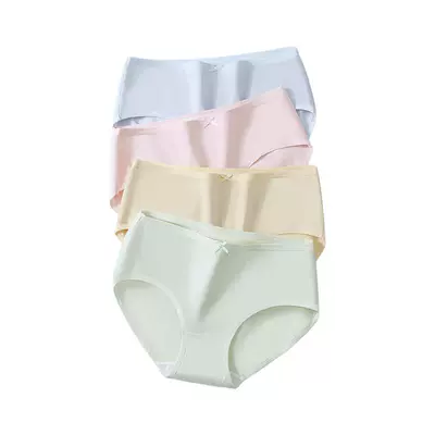黛尔佳人内裤女士2025新款纯棉抗菌全棉加长裆无痕少女透气三角裤