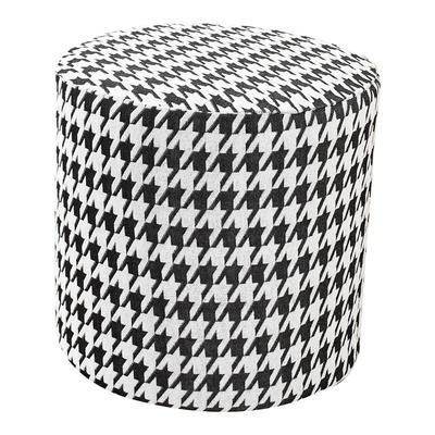 千鸟格圆形凳子套罩圆柱形客厅小凳子定做换鞋凳子套罩梳妆凳子套