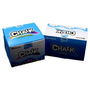 包邮盟友MUNGYO 100支装白色/彩色粉笔 教师儿童环保黑板粉笔教师课堂公考学生粉笔