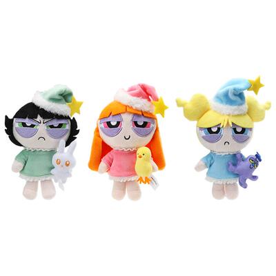 HUGKIS飞天小女警早安款毛绒挂件泡泡可爱钥匙扣女生包挂生日礼物