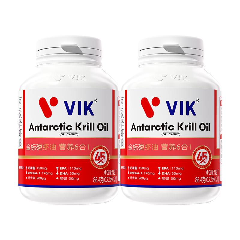 VIK逢时金标45磷脂纯南极磷虾油